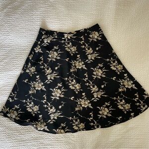 Roxbury Floral Black Skirt